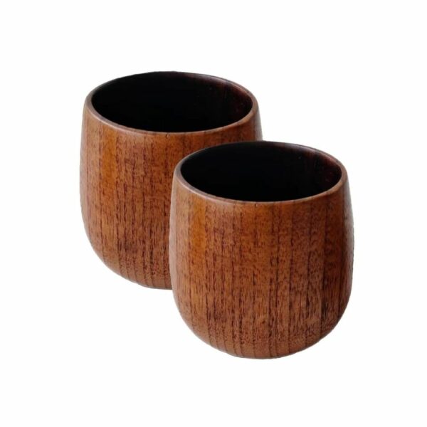 Gobelets médiévaux en bois d'acacia