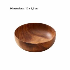 Bol médiéval en bois naturel – 10 cm