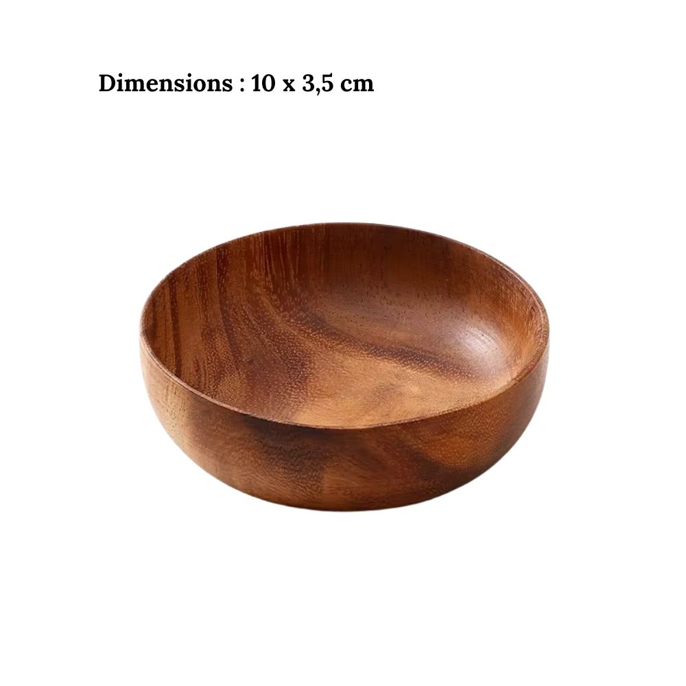 Bol médiéval en bois naturel – 10 cm – Image 1