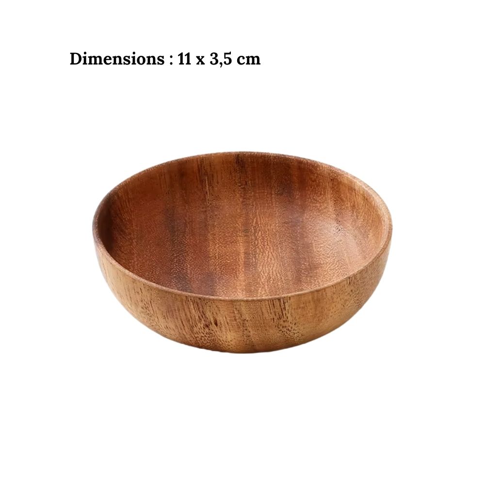 Bol médiéval en bois de taille moyenne – 11 cm – Image 1