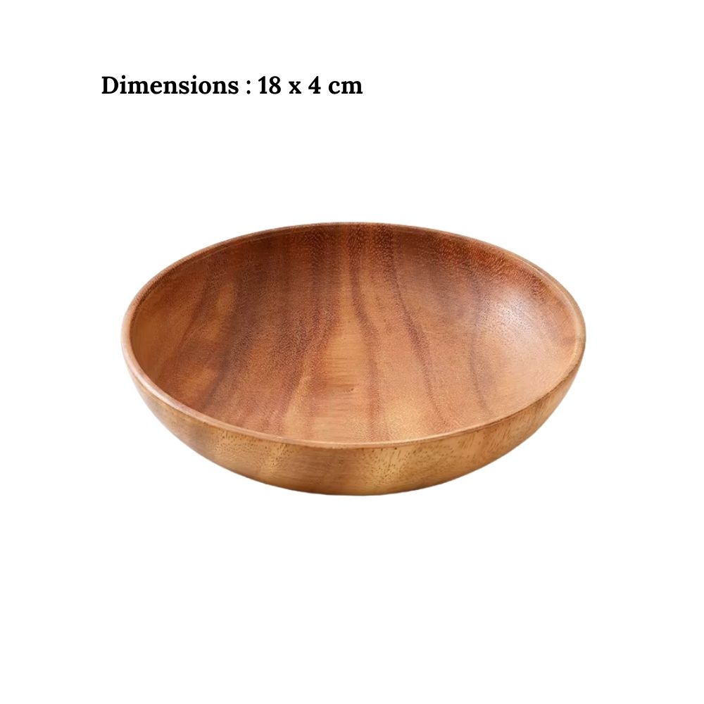 Saladier médiéval en bois d