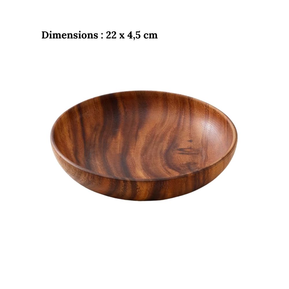 Saladier médiéval en bois d