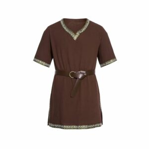 Tunique médiévale homme marron avec ceinture