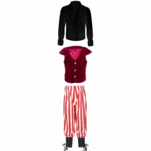 Costume médiéval garçon avec gilet et chemise à jabot – Image 2